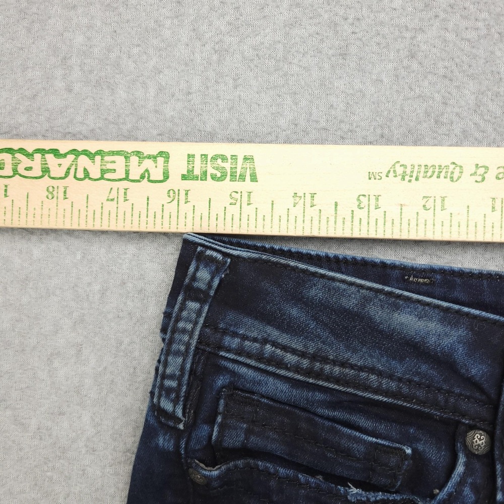 Silver Jeans Tuesday Mid Skinny Jeans Womens‎ 31x31 Dark Wash Distressed Denim - Picture 10 of 14